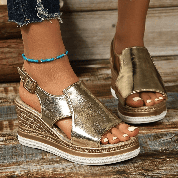 Baylie - Stylowe Metaliczne Sandały