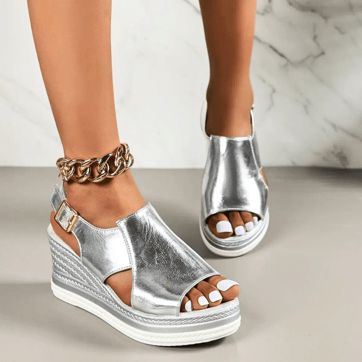 Baylie - Stylowe Metaliczne Sandały