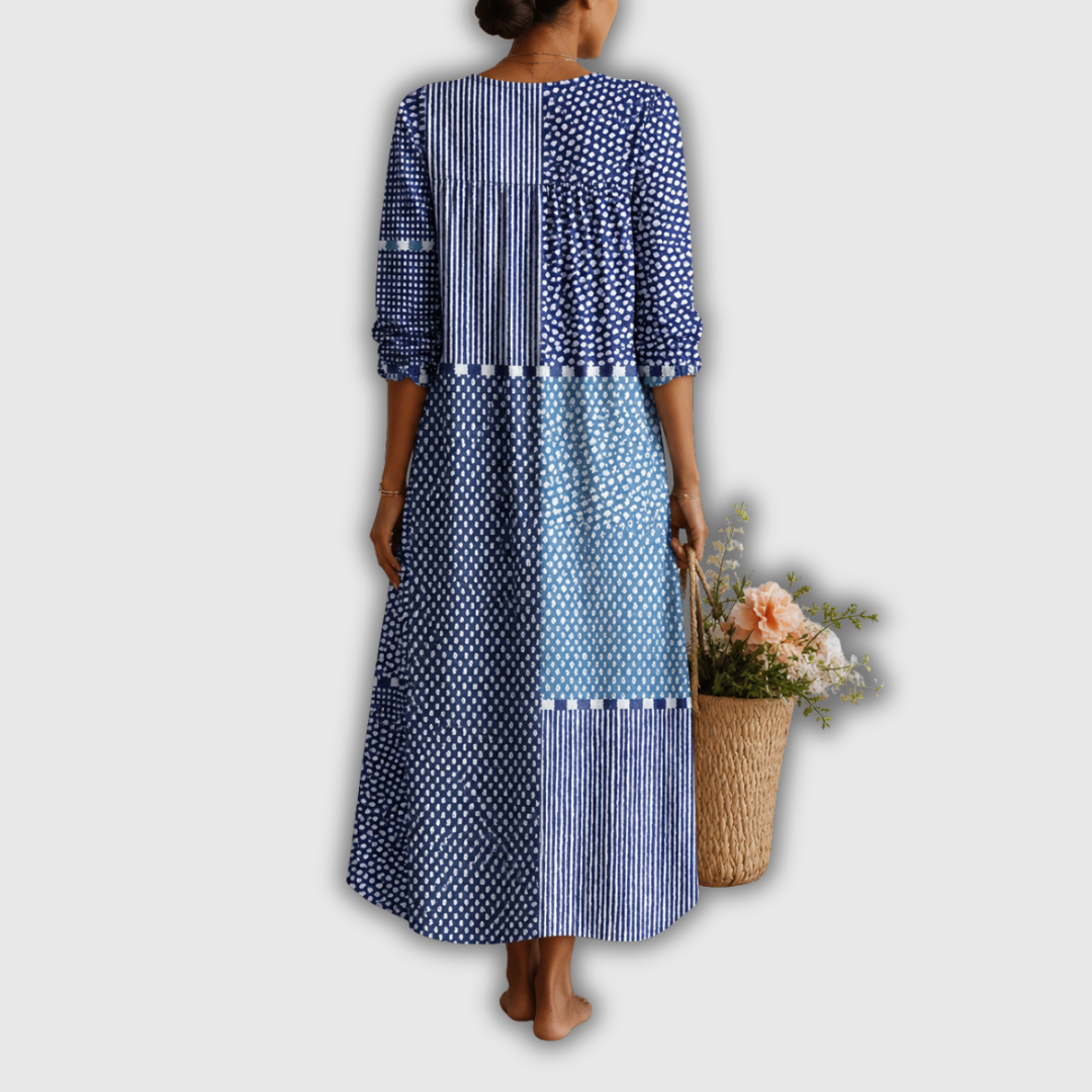 Ava™ | Sukienka Lniania w Stylu Retro