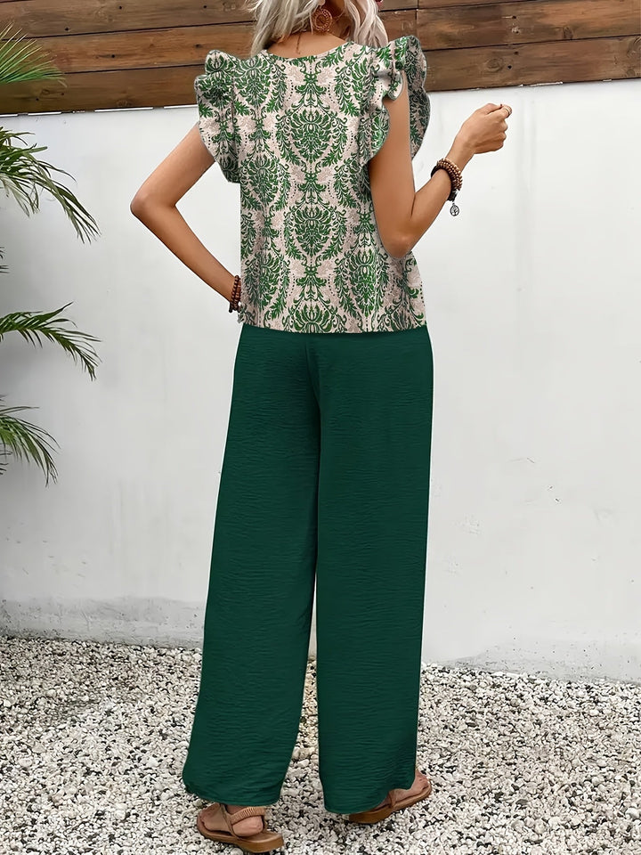 Amelia | Elegancki Zestaw Dwu Częściowy w Wzór Paisley