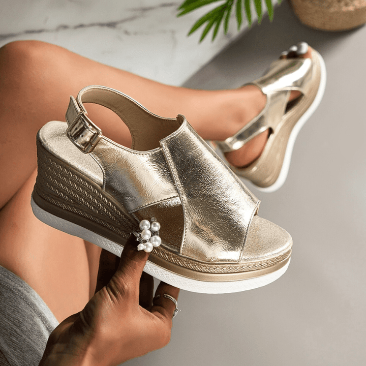 Baylie - Stylowe Metaliczne Sandały