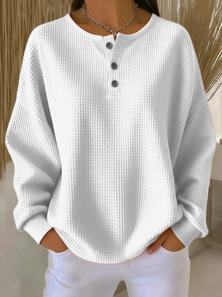 Milagros | Sweter Henley Gaufré