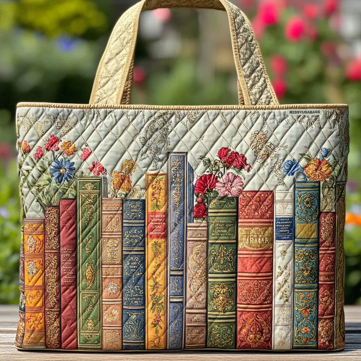 Torba tote pikowana - Bibliothèque Enchantée