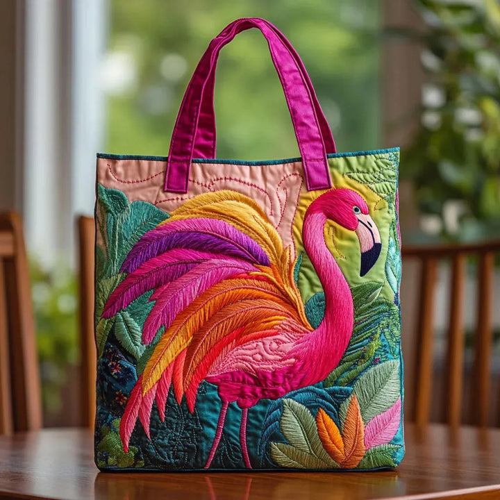 Torba tote z wypełnieniem - Tęczowy flaming