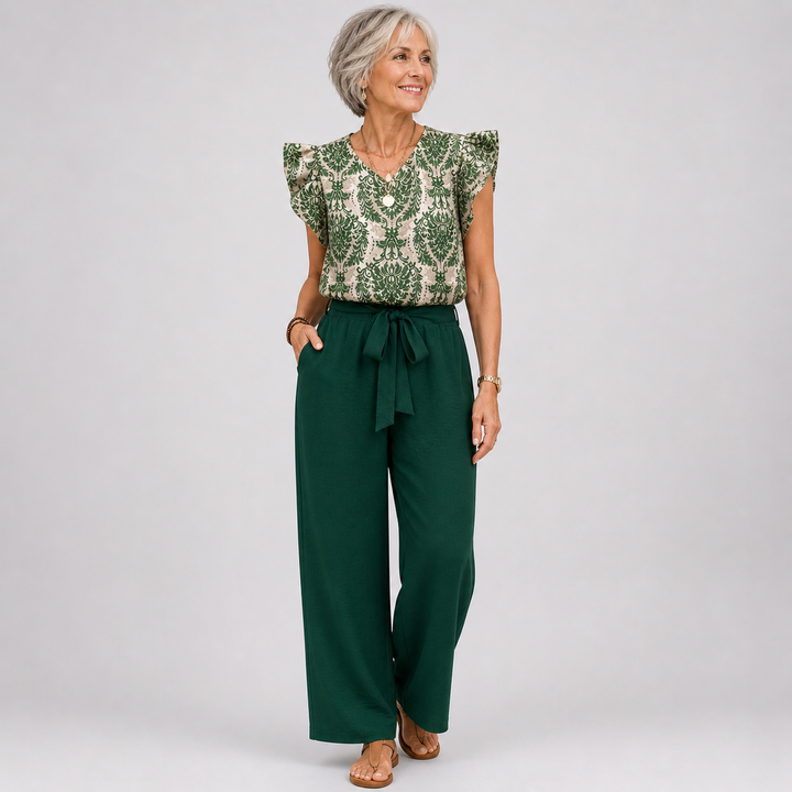 Amelia | Elegancki Zestaw Dwu Częściowy w Wzór Paisley