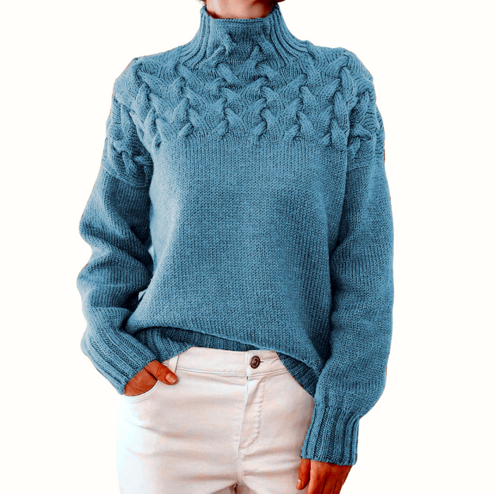 Elena | Sweter z wysokim kołnierzem