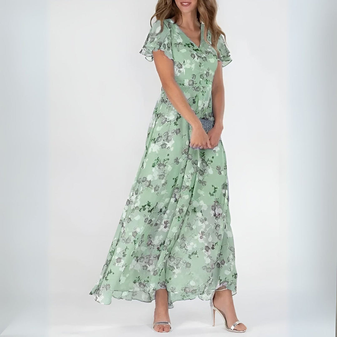 Hana - Sukienka maxi w kwiaty