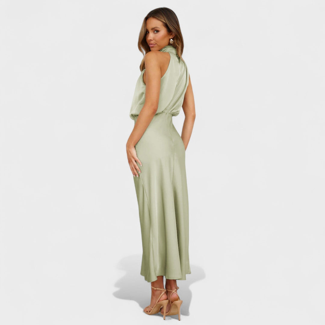 Alda - Elegancka Sukienka z Satyny