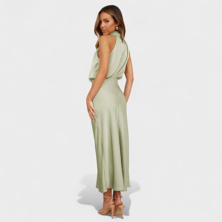 Alda - Elegancka Sukienka z Satyny