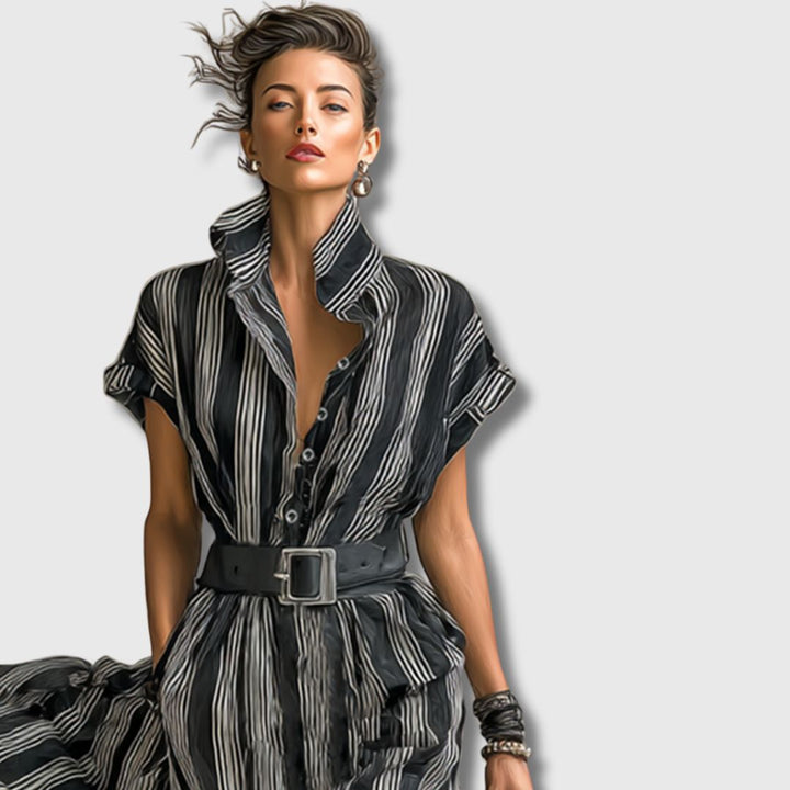 Sanja – Elegancka maxi sukienka z szyfonu
