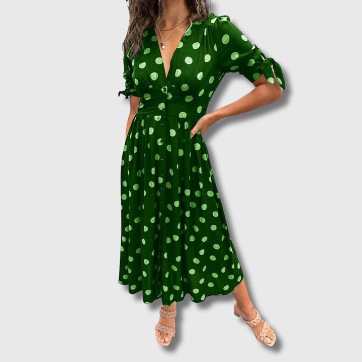 Monique – Sukienka vintage w kropki dla kobiet