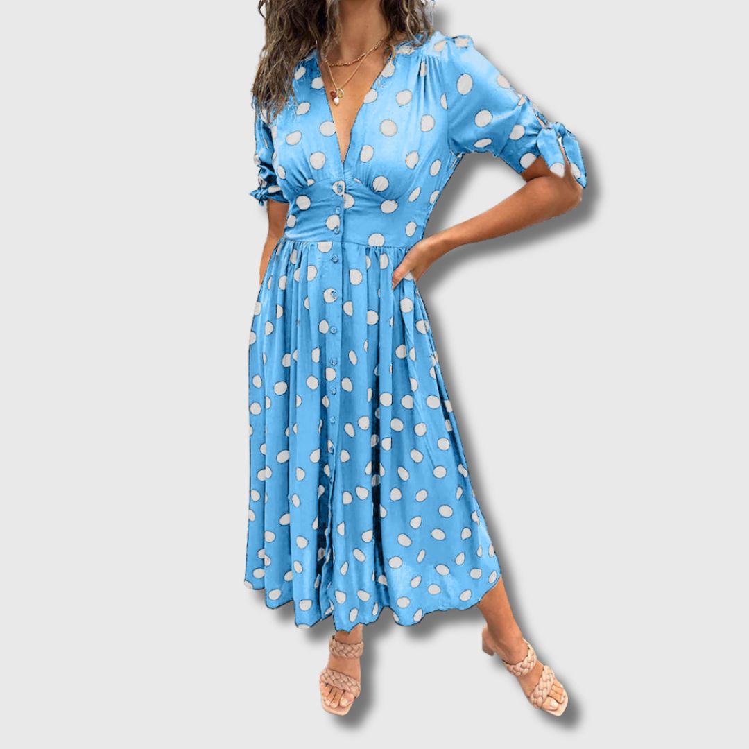 Monique – Sukienka vintage w kropki dla kobiet
