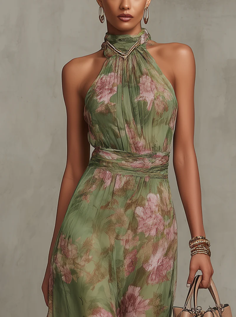 Sophie – Elegancka Sukienka Maxi Kwiatowa
