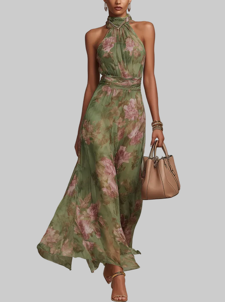 Sophie – Elegancka Sukienka Maxi Kwiatowa