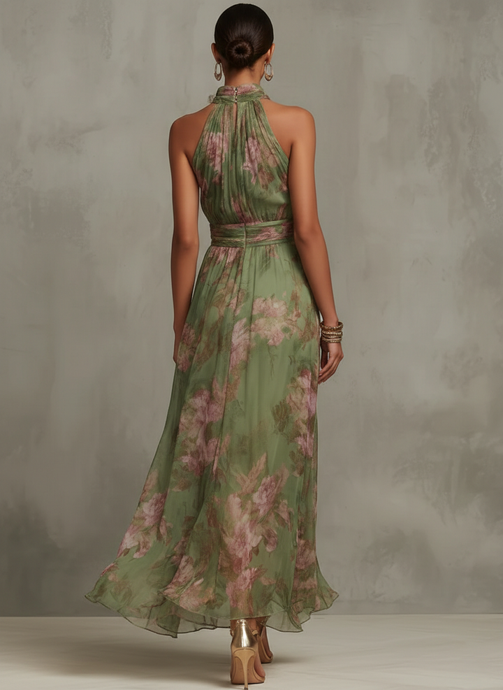 Sophie – Elegancka Sukienka Maxi Kwiatowa