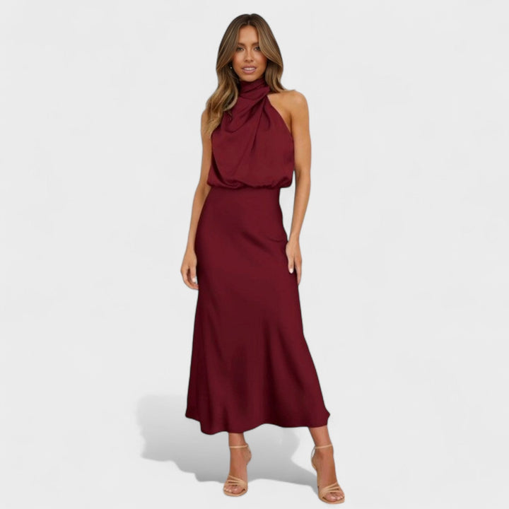 Alda - Elegancka Sukienka z Satyny