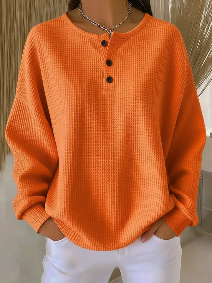 Milagros | Sweter Henley Gaufré