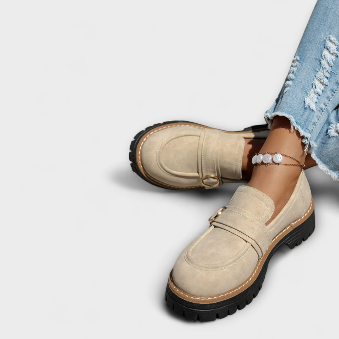 Lora™ | Mokasyny Casual z Okrągłym Noskiem