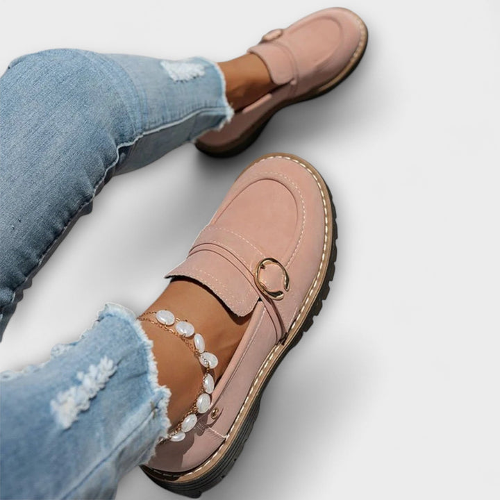 Lora™ | Mokasyny Casual z Okrągłym Noskiem