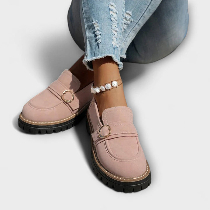 Lora™ | Mokasyny Casual z Okrągłym Noskiem