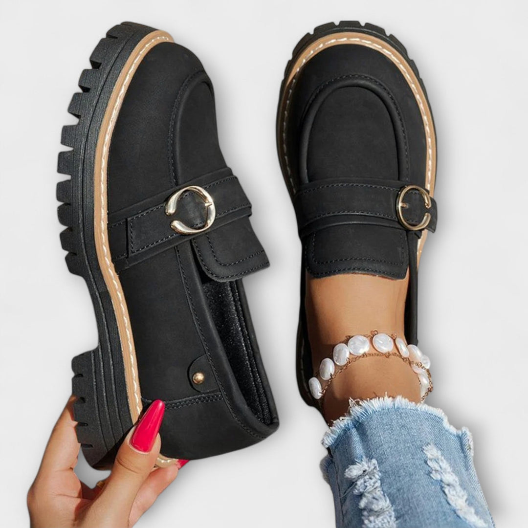 Lora™ | Mokasyny Casual z Okrągłym Noskiem