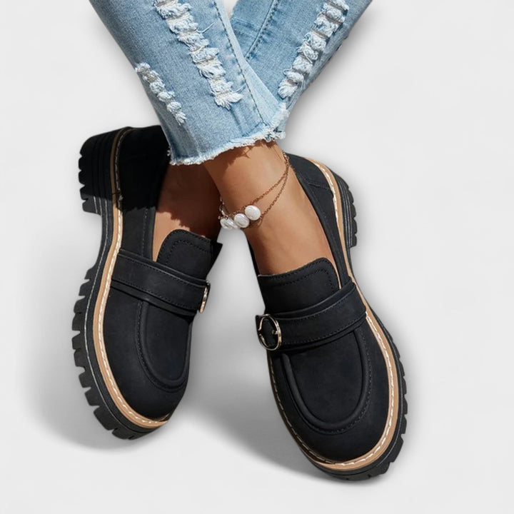 Lora™ | Mokasyny Casual z Okrągłym Noskiem