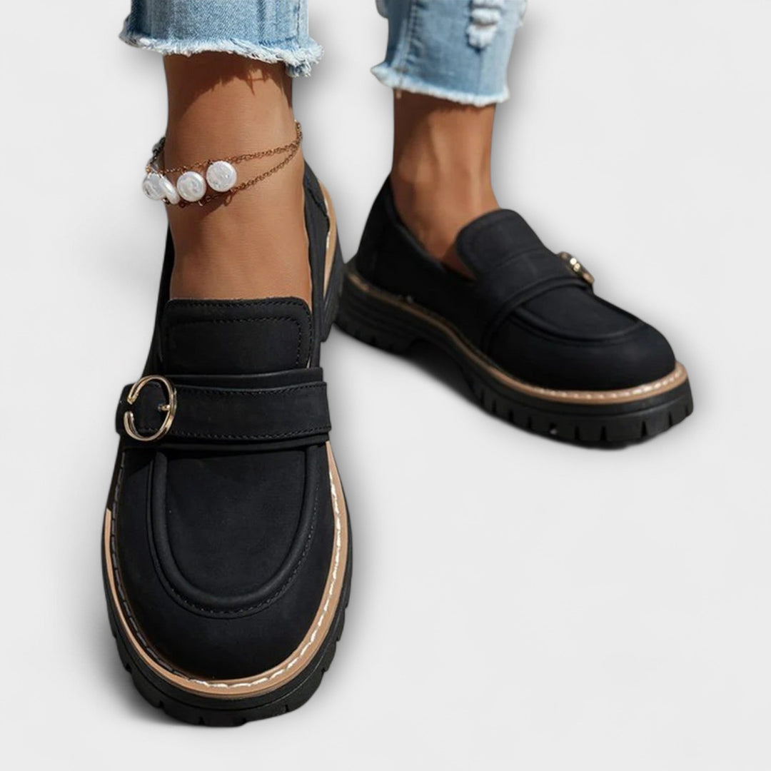 Lora™ | Mokasyny Casual z Okrągłym Noskiem