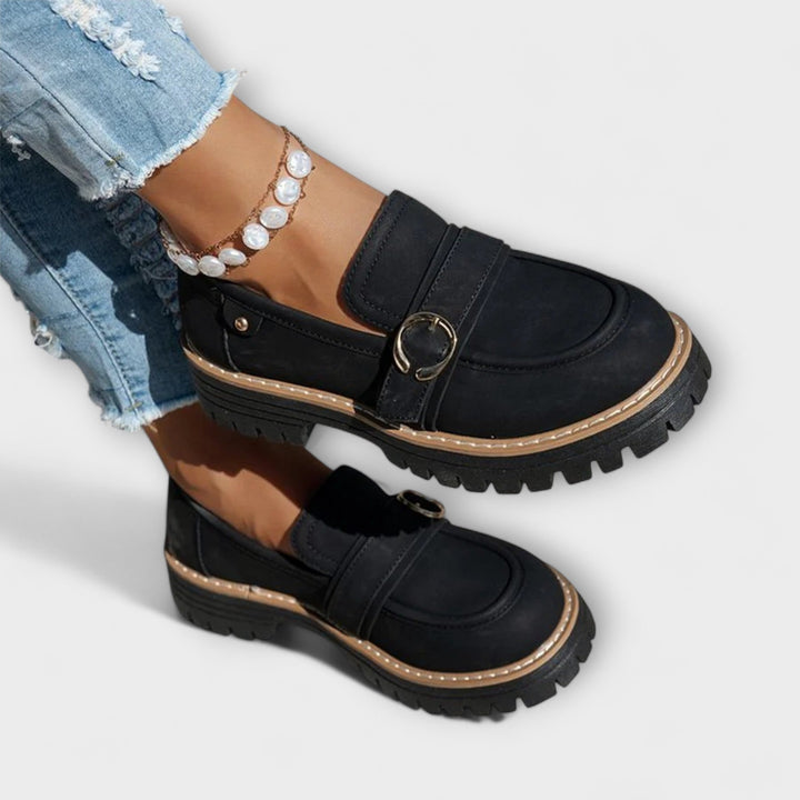 Lora™ | Mokasyny Casual z Okrągłym Noskiem