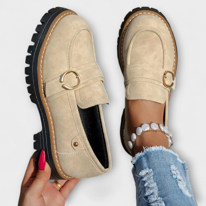 Lora™ | Mokasyny Casual z Okrągłym Noskiem