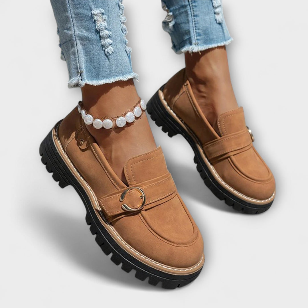 Lora™ | Mokasyny Casual z Okrągłym Noskiem