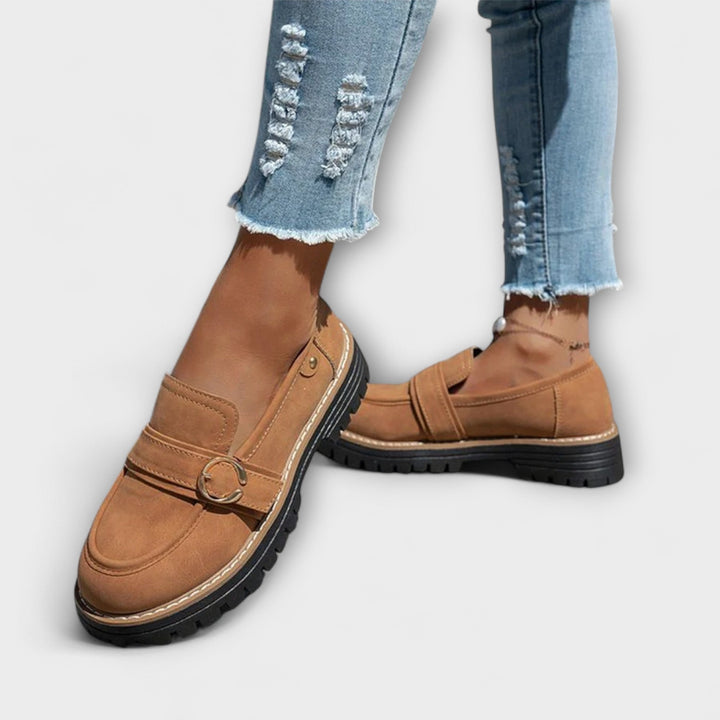 Lora™ | Mokasyny Casual z Okrągłym Noskiem