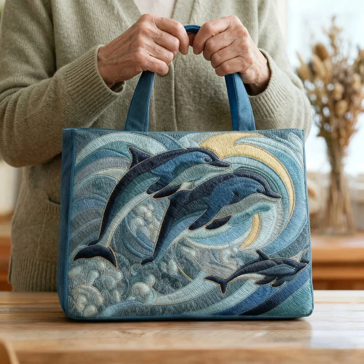 Torba Tote Rękodzieło - Dauphin Océan