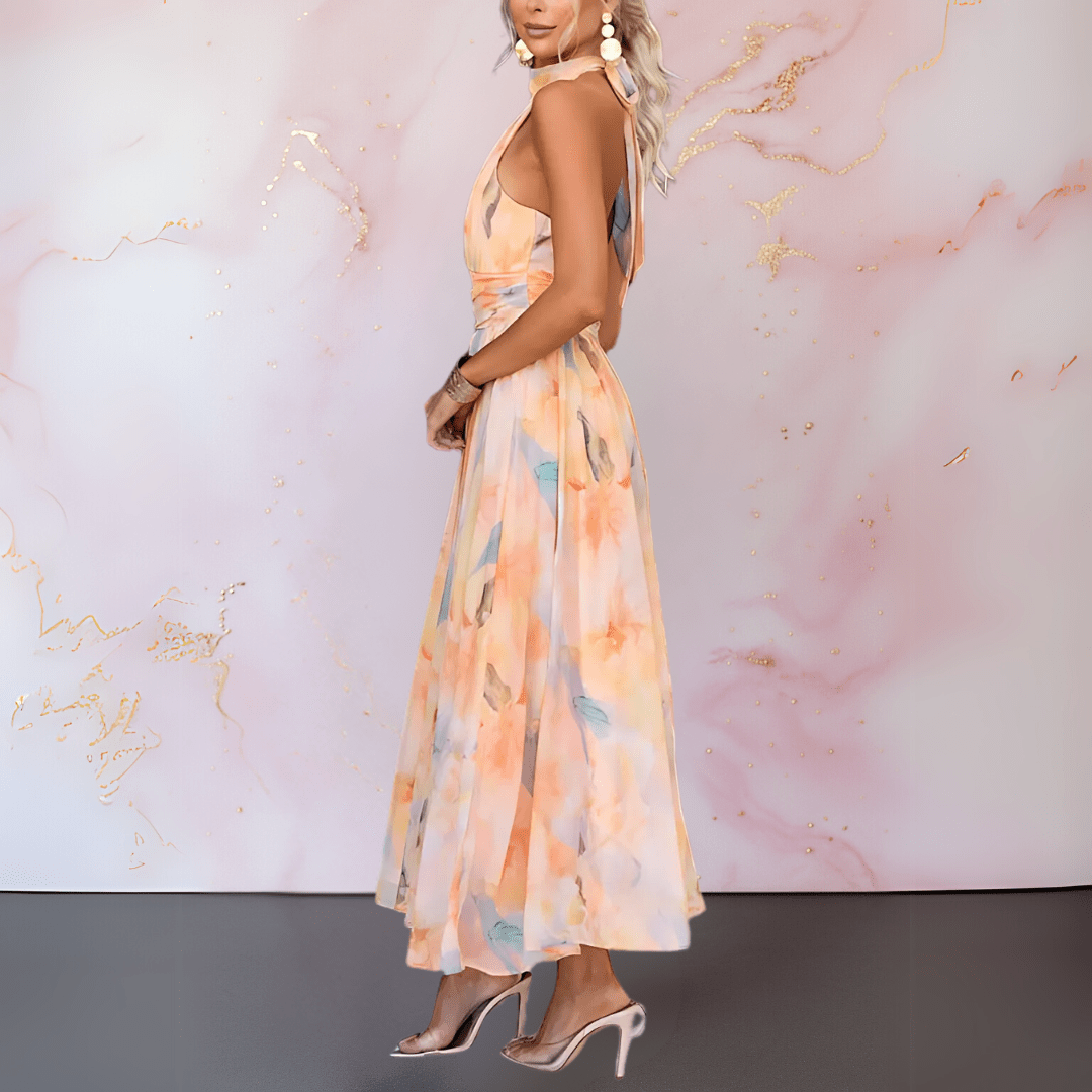 Esther - Elegancka sukienka akwarelowa