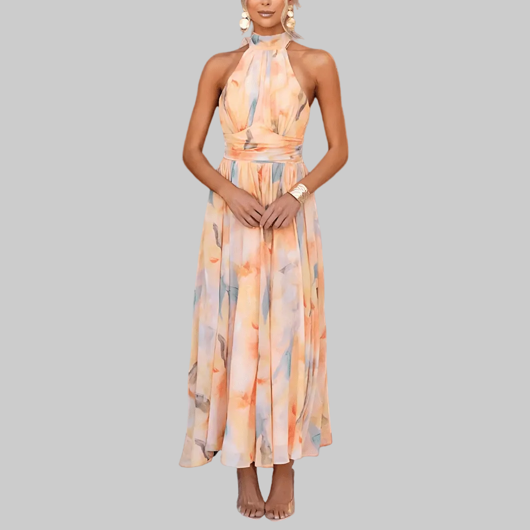 Esther - Elegancka sukienka akwarelowa