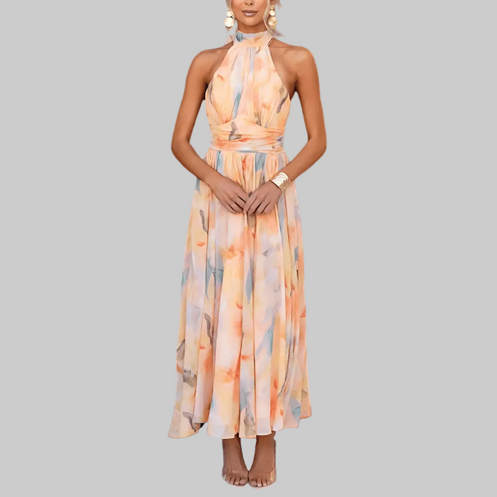 Esther - Elegancka sukienka akwarelowa