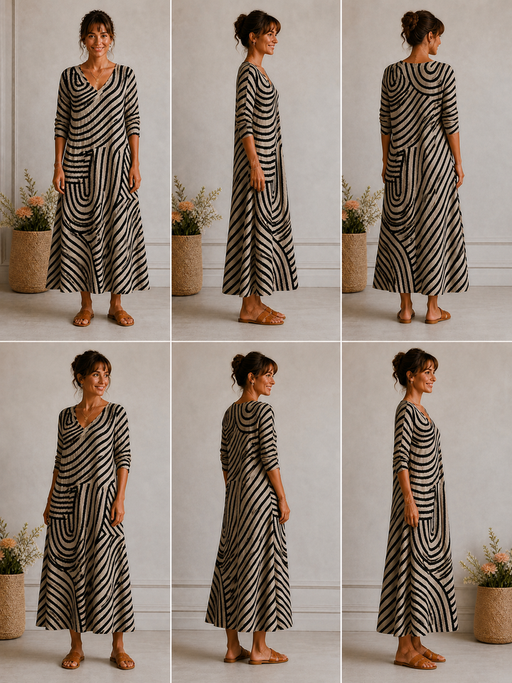 Grace – Elegancka sukienka z wzorem