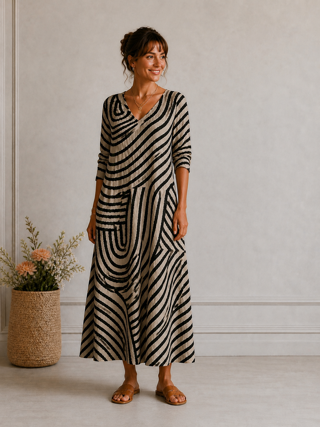 Grace – Elegancka sukienka z wzorem