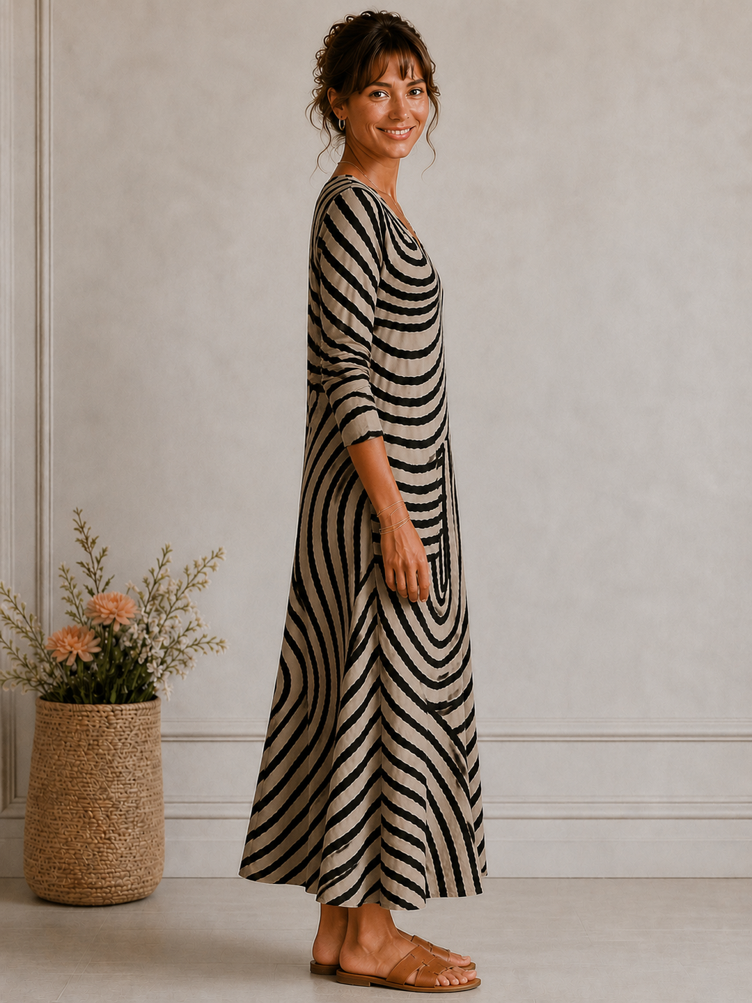 Grace – Elegancka sukienka z wzorem