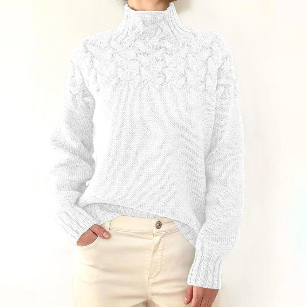 Elena | Sweter z wysokim kołnierzem
